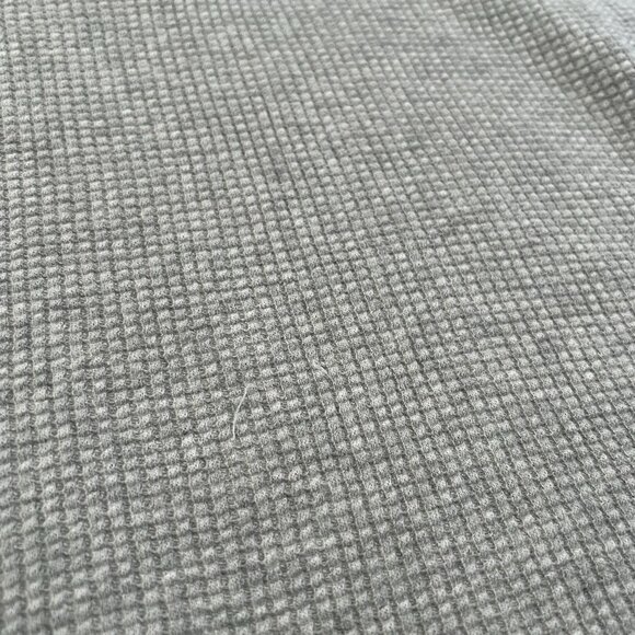 Aerie Offline Gray Waffle Knit Henley Thermal Top XS Cotton Blend - Picture 10 of 12